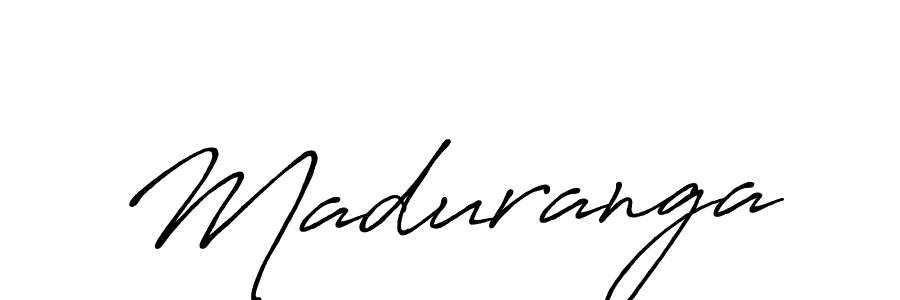 Create a beautiful signature design for name Maduranga. With this signature (Antro_Vectra_Bolder) fonts, you can make a handwritten signature for free. Maduranga signature style 7 images and pictures png