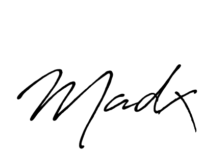 Use a signature maker to create a handwritten signature online. With this signature software, you can design (Antro_Vectra_Bolder) your own signature for name Madx. Madx signature style 7 images and pictures png