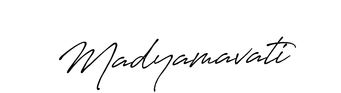 Make a beautiful signature design for name Madyamavati. With this signature (Antro_Vectra_Bolder) style, you can create a handwritten signature for free. Madyamavati signature style 7 images and pictures png