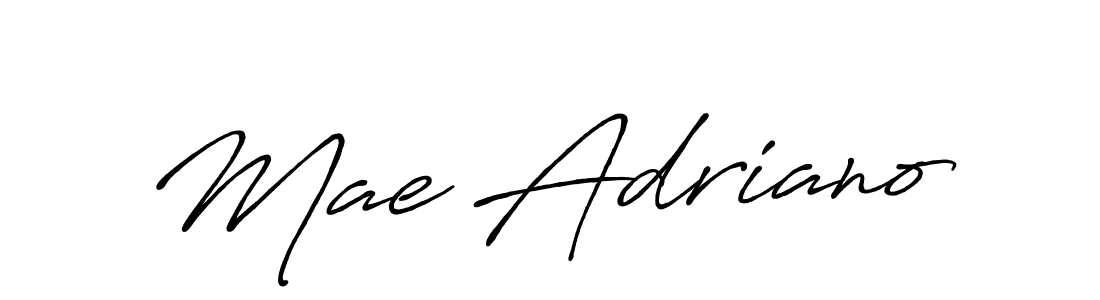 Make a beautiful signature design for name Mae Adriano. With this signature (Antro_Vectra_Bolder) style, you can create a handwritten signature for free. Mae Adriano signature style 7 images and pictures png