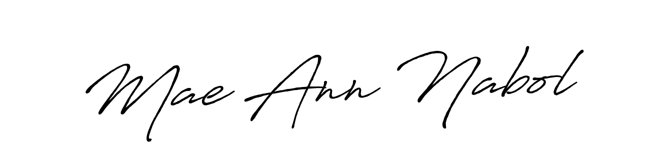 Make a beautiful signature design for name Mae Ann Nabol. Use this online signature maker to create a handwritten signature for free. Mae Ann Nabol signature style 7 images and pictures png