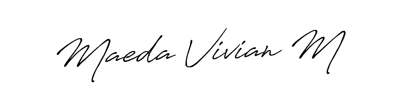 Here are the top 10 professional signature styles for the name Maeda Vivian M. These are the best autograph styles you can use for your name. Maeda Vivian M signature style 7 images and pictures png