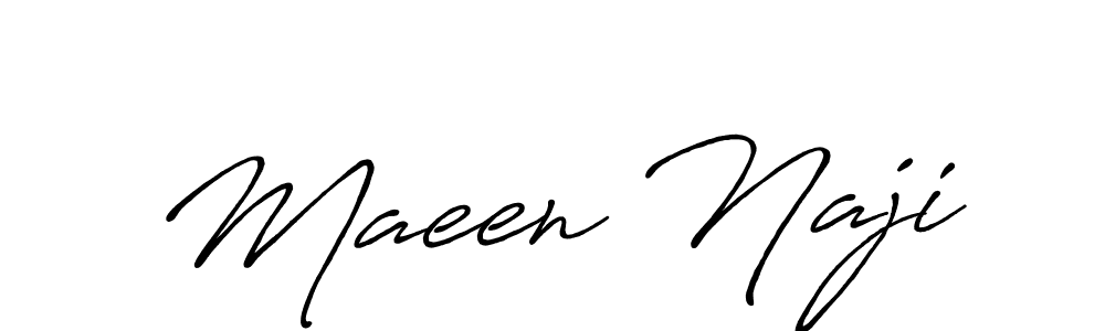 Use a signature maker to create a handwritten signature online. With this signature software, you can design (Antro_Vectra_Bolder) your own signature for name Maeen Naji. Maeen Naji signature style 7 images and pictures png