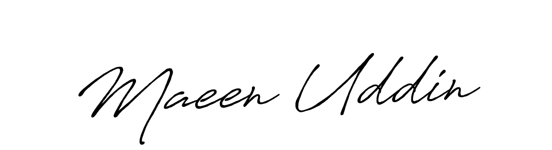 Create a beautiful signature design for name Maeen Uddin. With this signature (Antro_Vectra_Bolder) fonts, you can make a handwritten signature for free. Maeen Uddin signature style 7 images and pictures png