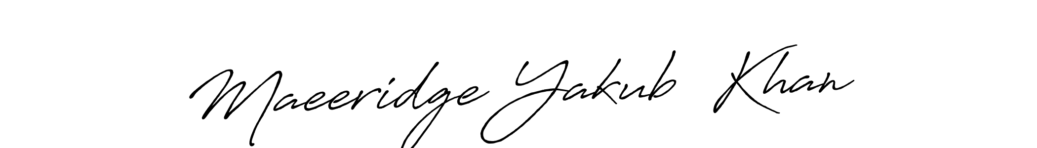 Antro_Vectra_Bolder is a professional signature style that is perfect for those who want to add a touch of class to their signature. It is also a great choice for those who want to make their signature more unique. Get Maeeridge Yakub  Khan name to fancy signature for free. Maeeridge Yakub  Khan signature style 7 images and pictures png