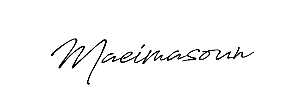 How to make Maeimasoun name signature. Use Antro_Vectra_Bolder style for creating short signs online. This is the latest handwritten sign. Maeimasoun signature style 7 images and pictures png