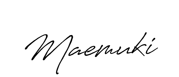 Use a signature maker to create a handwritten signature online. With this signature software, you can design (Antro_Vectra_Bolder) your own signature for name Maemuki. Maemuki signature style 7 images and pictures png