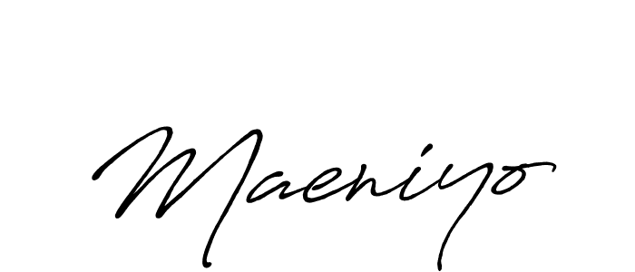 Also we have Maeniyo name is the best signature style. Create professional handwritten signature collection using Antro_Vectra_Bolder autograph style. Maeniyo signature style 7 images and pictures png