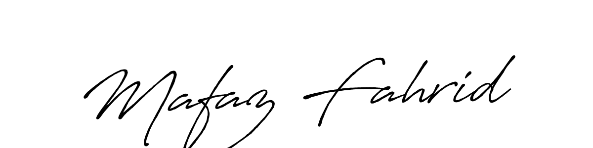 How to make Mafaz Fahrid name signature. Use Antro_Vectra_Bolder style for creating short signs online. This is the latest handwritten sign. Mafaz Fahrid signature style 7 images and pictures png