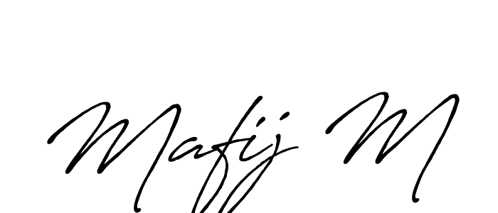 Also You can easily find your signature by using the search form. We will create Mafij M name handwritten signature images for you free of cost using Antro_Vectra_Bolder sign style. Mafij M signature style 7 images and pictures png