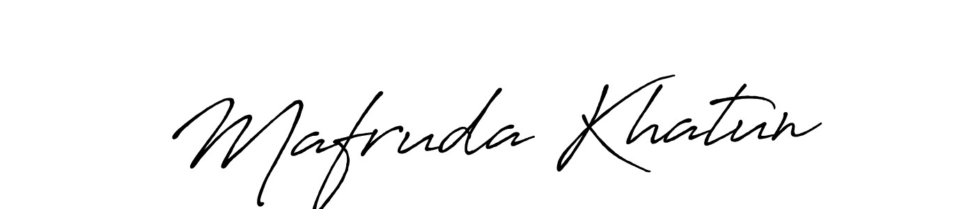 How to make Mafruda Khatun name signature. Use Antro_Vectra_Bolder style for creating short signs online. This is the latest handwritten sign. Mafruda Khatun signature style 7 images and pictures png