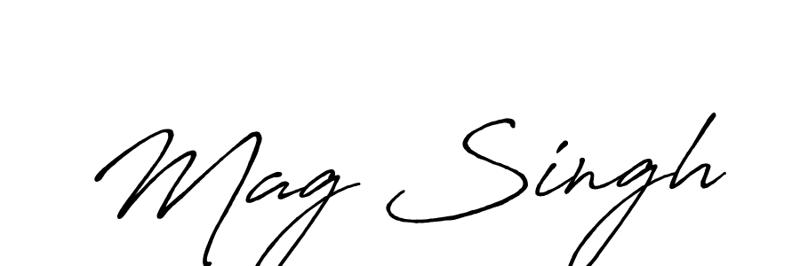 Design your own signature with our free online signature maker. With this signature software, you can create a handwritten (Antro_Vectra_Bolder) signature for name Mag Singh. Mag Singh signature style 7 images and pictures png