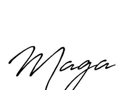 Design your own signature with our free online signature maker. With this signature software, you can create a handwritten (Antro_Vectra_Bolder) signature for name Maga. Maga signature style 7 images and pictures png