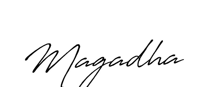 Make a beautiful signature design for name Magadha. With this signature (Antro_Vectra_Bolder) style, you can create a handwritten signature for free. Magadha signature style 7 images and pictures png