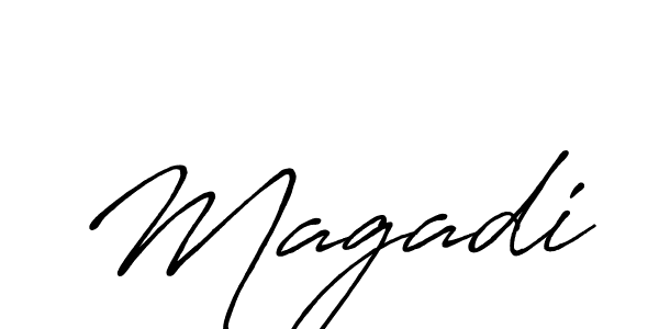 Also we have Magadi name is the best signature style. Create professional handwritten signature collection using Antro_Vectra_Bolder autograph style. Magadi signature style 7 images and pictures png