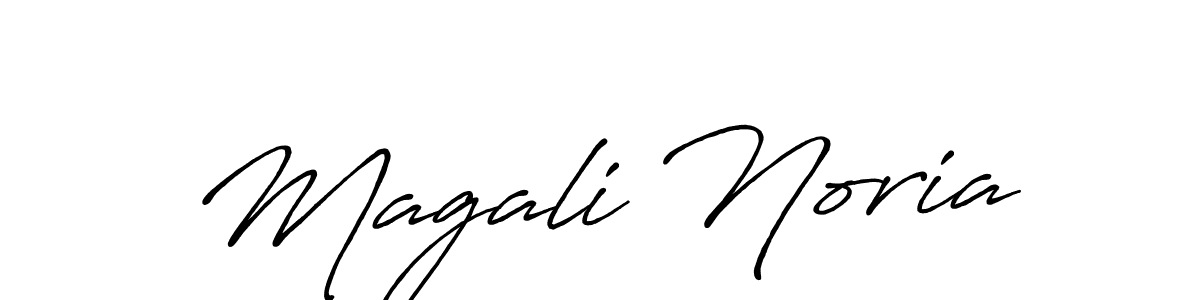 Make a beautiful signature design for name Magali Noria. With this signature (Antro_Vectra_Bolder) style, you can create a handwritten signature for free. Magali Noria signature style 7 images and pictures png