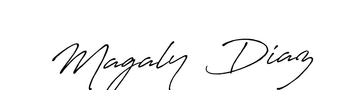 Design your own signature with our free online signature maker. With this signature software, you can create a handwritten (Antro_Vectra_Bolder) signature for name Magaly  Diaz. Magaly  Diaz signature style 7 images and pictures png