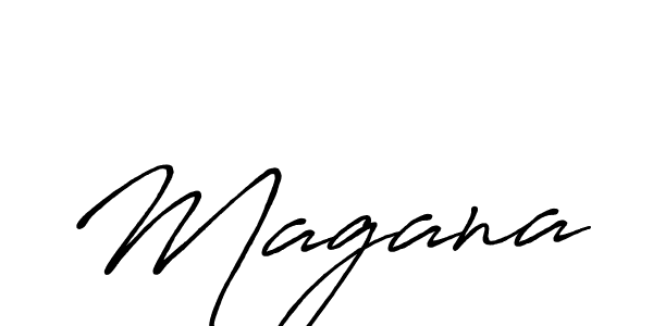 Design your own signature with our free online signature maker. With this signature software, you can create a handwritten (Antro_Vectra_Bolder) signature for name Magana. Magana signature style 7 images and pictures png