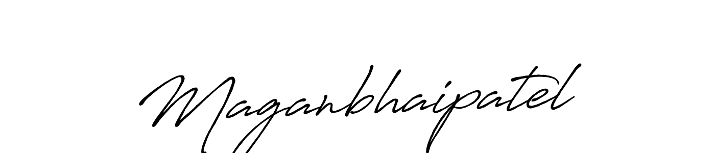 Make a beautiful signature design for name Maganbhaipatel. With this signature (Antro_Vectra_Bolder) style, you can create a handwritten signature for free. Maganbhaipatel signature style 7 images and pictures png