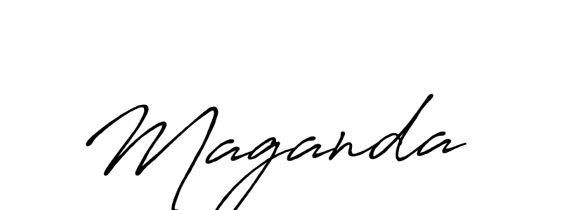 Make a short Maganda  signature style. Manage your documents anywhere anytime using Antro_Vectra_Bolder. Create and add eSignatures, submit forms, share and send files easily. Maganda  signature style 7 images and pictures png