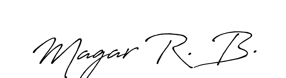 How to make Magar R. B. signature? Antro_Vectra_Bolder is a professional autograph style. Create handwritten signature for Magar R. B. name. Magar R. B. signature style 7 images and pictures png