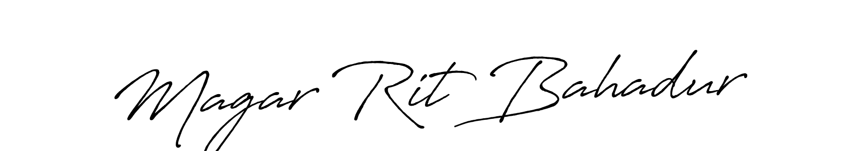 Design your own signature with our free online signature maker. With this signature software, you can create a handwritten (Antro_Vectra_Bolder) signature for name Magar Rit Bahadur. Magar Rit Bahadur signature style 7 images and pictures png