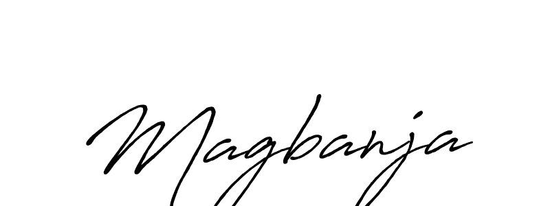 Design your own signature with our free online signature maker. With this signature software, you can create a handwritten (Antro_Vectra_Bolder) signature for name Magbanja. Magbanja signature style 7 images and pictures png