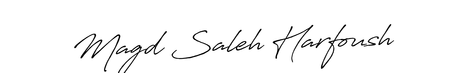 Once you've used our free online signature maker to create your best signature Antro_Vectra_Bolder style, it's time to enjoy all of the benefits that Magd Saleh Harfoush name signing documents. Magd Saleh Harfoush signature style 7 images and pictures png