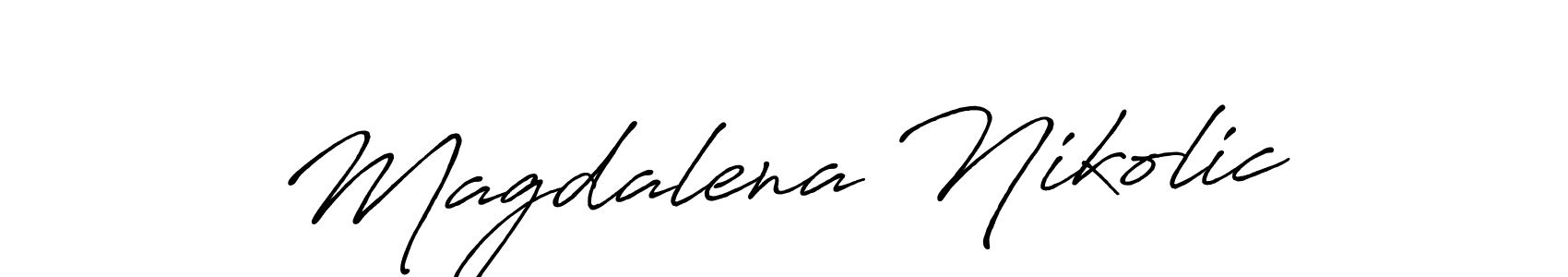 Use a signature maker to create a handwritten signature online. With this signature software, you can design (Antro_Vectra_Bolder) your own signature for name Magdalena Nikolic. Magdalena Nikolic signature style 7 images and pictures png