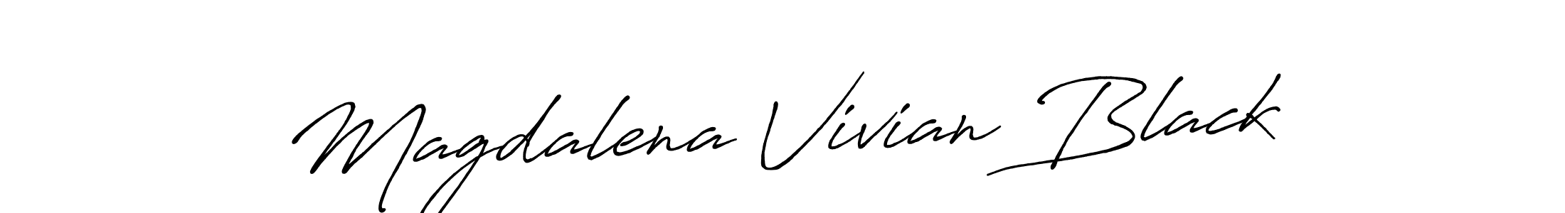 Make a beautiful signature design for name Magdalena Vivian Black. With this signature (Antro_Vectra_Bolder) style, you can create a handwritten signature for free. Magdalena Vivian Black signature style 7 images and pictures png