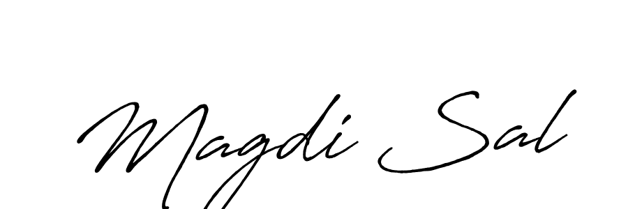 Design your own signature with our free online signature maker. With this signature software, you can create a handwritten (Antro_Vectra_Bolder) signature for name Magdi Sal. Magdi Sal signature style 7 images and pictures png