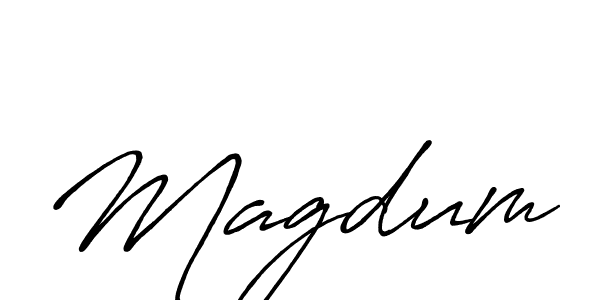 Magdum stylish signature style. Best Handwritten Sign (Antro_Vectra_Bolder) for my name. Handwritten Signature Collection Ideas for my name Magdum. Magdum signature style 7 images and pictures png