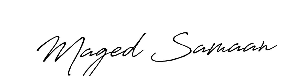 Antro_Vectra_Bolder is a professional signature style that is perfect for those who want to add a touch of class to their signature. It is also a great choice for those who want to make their signature more unique. Get Maged Samaan name to fancy signature for free. Maged Samaan signature style 7 images and pictures png