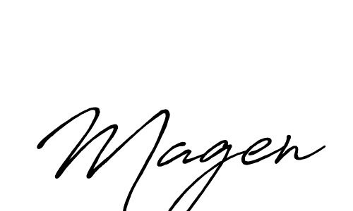 How to make Magen name signature. Use Antro_Vectra_Bolder style for creating short signs online. This is the latest handwritten sign. Magen signature style 7 images and pictures png