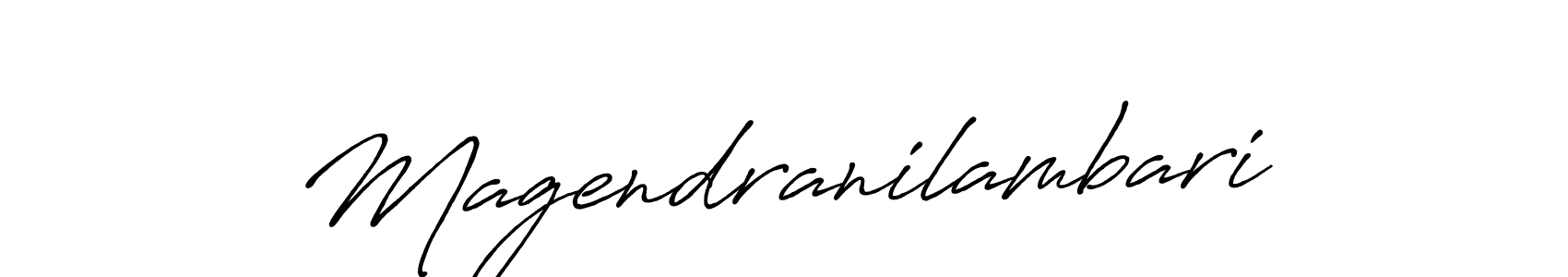 Create a beautiful signature design for name Magendranilambari. With this signature (Antro_Vectra_Bolder) fonts, you can make a handwritten signature for free. Magendranilambari signature style 7 images and pictures png
