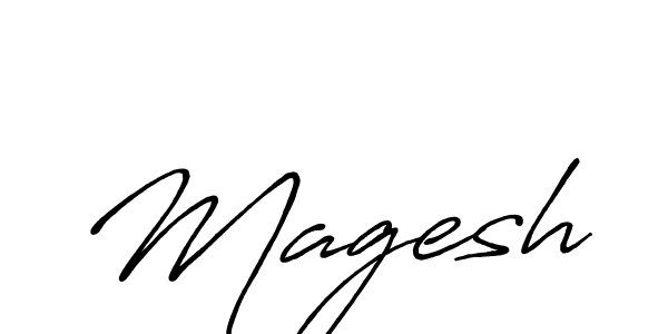 Create a beautiful signature design for name Magesh. With this signature (Antro_Vectra_Bolder) fonts, you can make a handwritten signature for free. Magesh signature style 7 images and pictures png