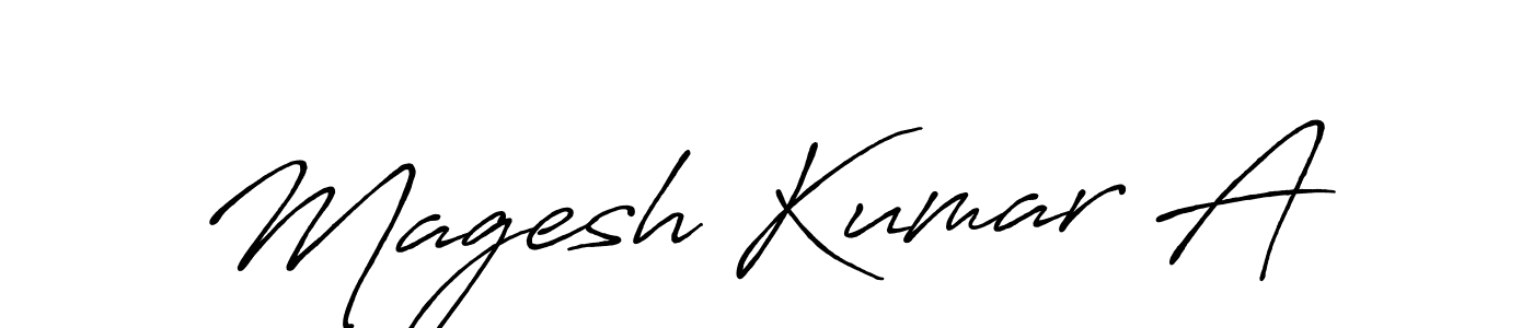 Make a beautiful signature design for name Magesh Kumar A. Use this online signature maker to create a handwritten signature for free. Magesh Kumar A signature style 7 images and pictures png
