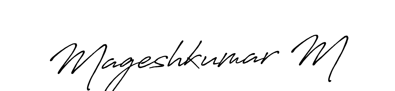 Make a beautiful signature design for name Mageshkumar M. Use this online signature maker to create a handwritten signature for free. Mageshkumar M signature style 7 images and pictures png