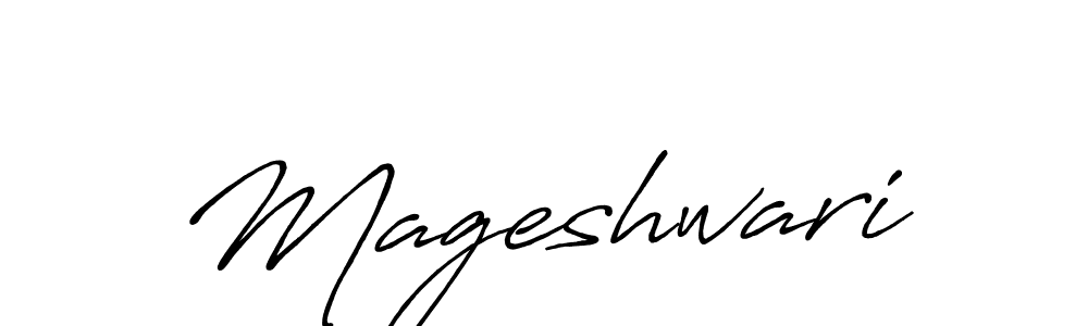 How to make Mageshwari signature? Antro_Vectra_Bolder is a professional autograph style. Create handwritten signature for Mageshwari name. Mageshwari signature style 7 images and pictures png