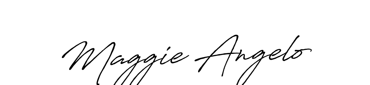 Make a beautiful signature design for name Maggie Angelo. With this signature (Antro_Vectra_Bolder) style, you can create a handwritten signature for free. Maggie Angelo signature style 7 images and pictures png