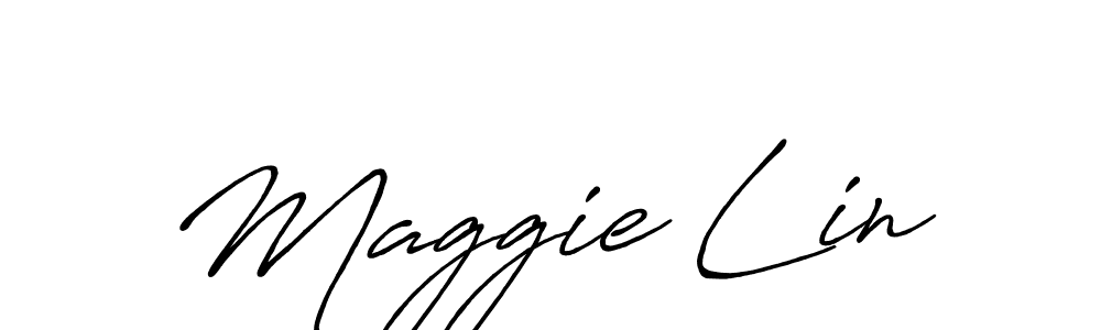 Maggie Lin stylish signature style. Best Handwritten Sign (Antro_Vectra_Bolder) for my name. Handwritten Signature Collection Ideas for my name Maggie Lin. Maggie Lin signature style 7 images and pictures png