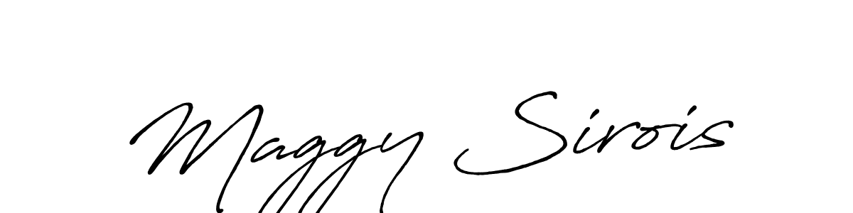 How to make Maggy Sirois name signature. Use Antro_Vectra_Bolder style for creating short signs online. This is the latest handwritten sign. Maggy Sirois signature style 7 images and pictures png