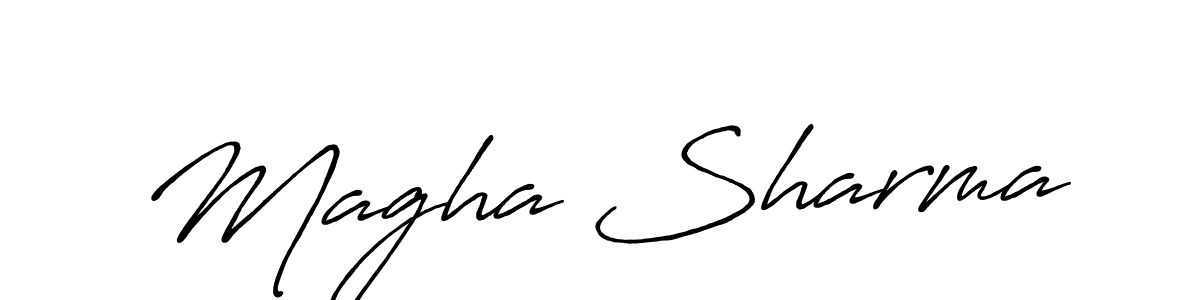 Make a short Magha Sharma signature style. Manage your documents anywhere anytime using Antro_Vectra_Bolder. Create and add eSignatures, submit forms, share and send files easily. Magha Sharma signature style 7 images and pictures png