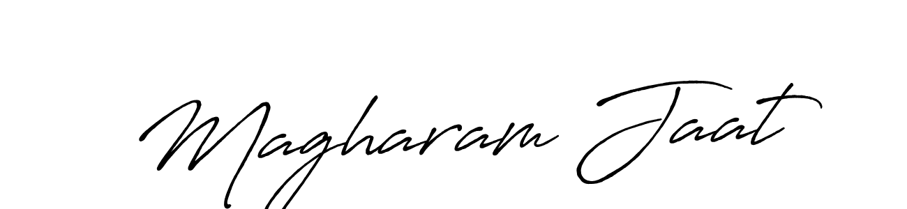 The best way (Antro_Vectra_Bolder) to make a short signature is to pick only two or three words in your name. The name Magharam Jaat include a total of six letters. For converting this name. Magharam Jaat signature style 7 images and pictures png
