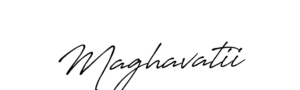 How to make Maghavatii signature? Antro_Vectra_Bolder is a professional autograph style. Create handwritten signature for Maghavatii name. Maghavatii signature style 7 images and pictures png