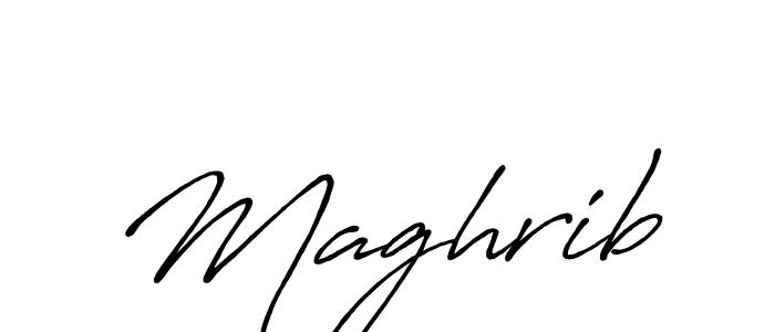 Create a beautiful signature design for name Maghrib. With this signature (Antro_Vectra_Bolder) fonts, you can make a handwritten signature for free. Maghrib signature style 7 images and pictures png