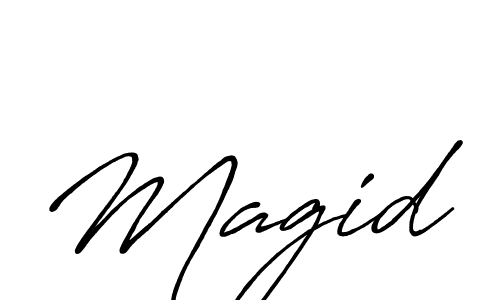 Make a beautiful signature design for name Magid. With this signature (Antro_Vectra_Bolder) style, you can create a handwritten signature for free. Magid signature style 7 images and pictures png