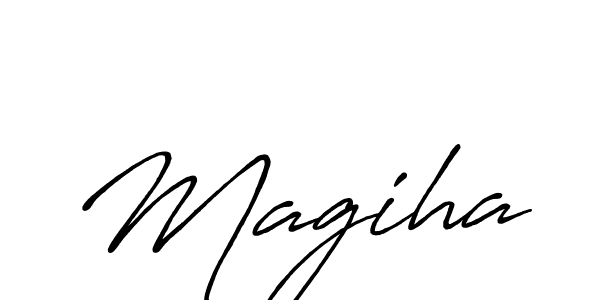 How to make Magiha signature? Antro_Vectra_Bolder is a professional autograph style. Create handwritten signature for Magiha name. Magiha signature style 7 images and pictures png