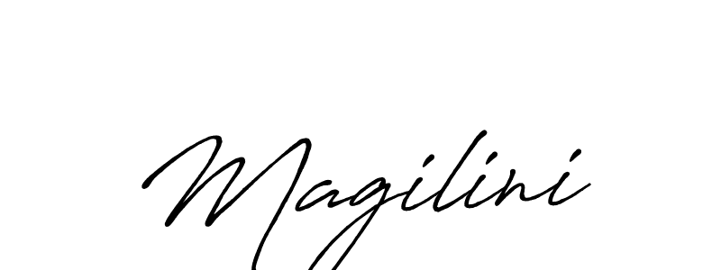 Create a beautiful signature design for name Magilini. With this signature (Antro_Vectra_Bolder) fonts, you can make a handwritten signature for free. Magilini signature style 7 images and pictures png