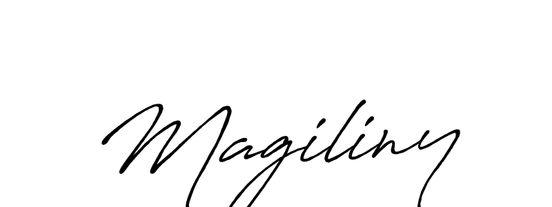 Antro_Vectra_Bolder is a professional signature style that is perfect for those who want to add a touch of class to their signature. It is also a great choice for those who want to make their signature more unique. Get Magiliny name to fancy signature for free. Magiliny signature style 7 images and pictures png